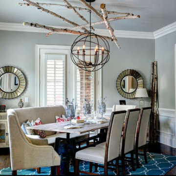 Stunning Dining Room Plantation Shutters