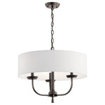 Kichler Lighting - Kichler Lighting 52384OZ Kennewick, 3 Light Chandelier, Bronze/Dark Brown - Canopy Included: Yes  Shade IncKennewick 3 Light Ch Olde Bronze White Fa *UL Approved: YES Energy Star Qualified: n/a ADA Certified: n/a  *Number of Lights: 3-*Wattage:60w Candelabra Base bulb(s) *Bulb Included:No *Bulb Type:Candelabra Base *Finish Type:Olde Bronze