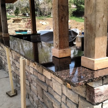 Tan Brown Chestnut Outdoor Kitchen