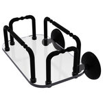 Allied Brass - Monte Carlo Wall Mounted Guest Towel Holder, Matte Black - This elegant wall mounted guest towel tray will add style and convenience to your bathroom decor. Ideally sized to hold your favorite guest towels or a standard box of Kleenex Tissues. Keep your vanity top organized and clutter free with this wall mounted accessory.  Tempered glass and brass rails are used to make this item sturdy and stylish. Any of our lifetime designer finishes will provide a lifetime of use.