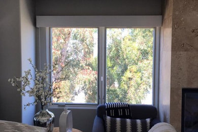 Trendy living room photo in San Diego