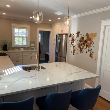 Fabuwood Galaxy Frost Kitchen Dining room combination
