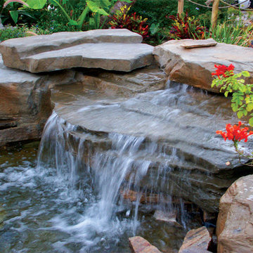 RicoRock 4 Piece Ledger Waterfall used in a stream application