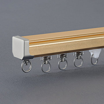 CHR35 Ivory Blue Gold Ceiling Wall Mount Curtain Tracks With Magnetic Carrier