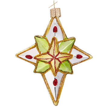 Old World Christmas Luminous Star Glass Blown Ornament