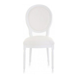 New Louis White Armless - Dining Chairs