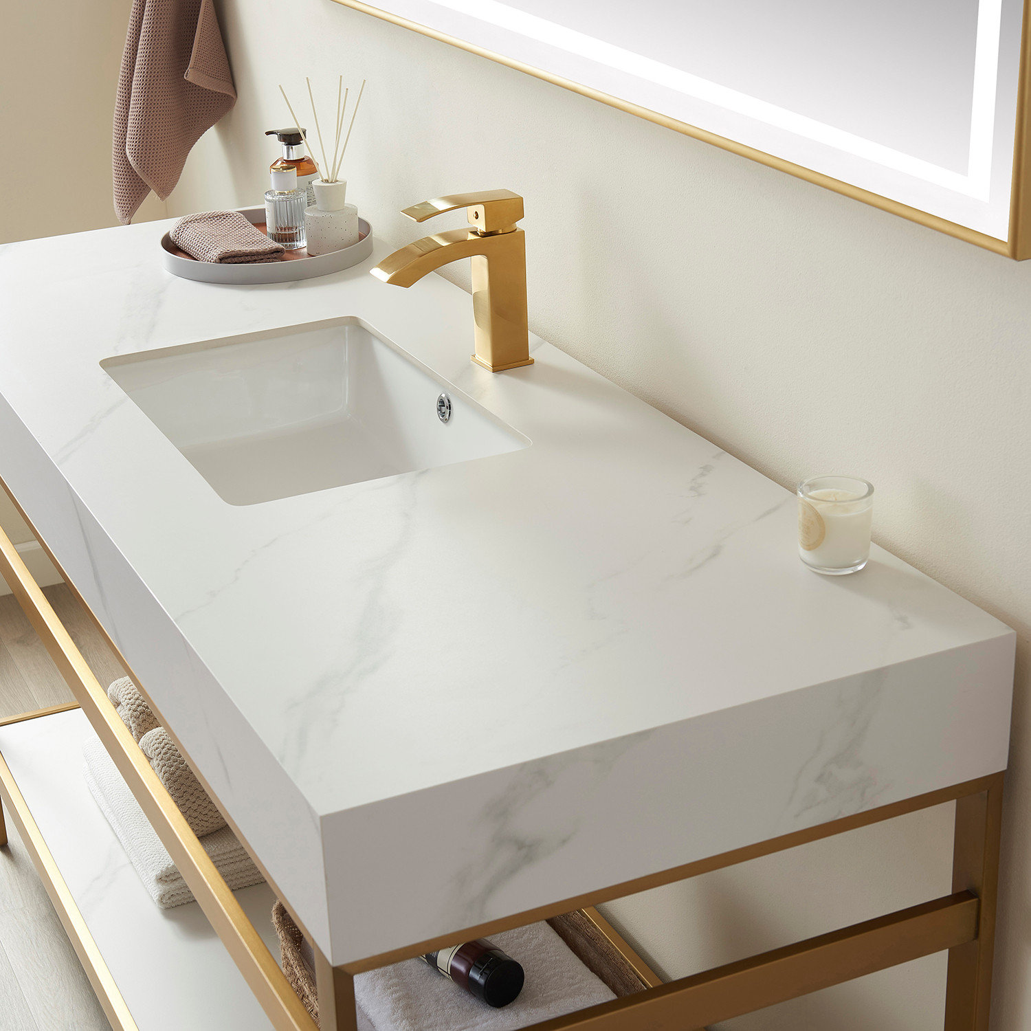Funes Bath Vanity without Mirror, 48'' - Contemporary - Bathroom ...