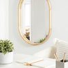 Hutton Wood Framed Capsule Mirror, Natural 24x36