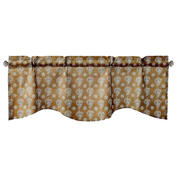 Moroccan Paisley Dreams Floral Window Curtain Valance, 18"x52"