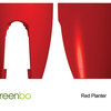 Greenbo Planters, Red, Set of 2