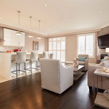 Stylish kitchen and family room