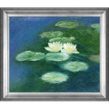 Water Lilies; Evening, Athenian Silver Frame 20"x24"