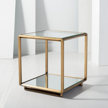 Safavieh Couture Florabella Mirrored Accent Table Bronze