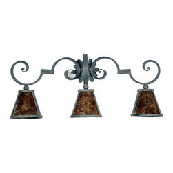 SC-155 Custom Bathroom Iron and Mica Vanity Lights - Bathroom Vanity Lighting