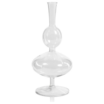 Lillee Double Glass Footed Vases, Set of 2
