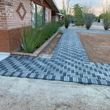 Front Yard Paver Driveway