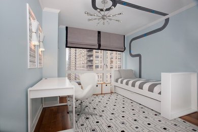 Contemporary bedroom in New York.
