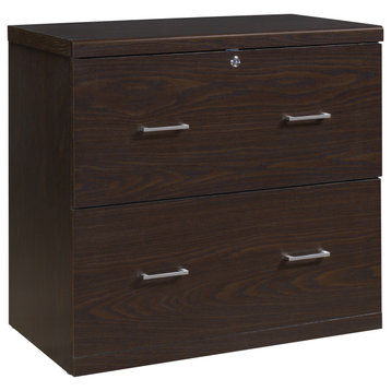 Alpine 2-Drawer Lateral File With Lockdowel� Fastening System, Espresso Finish