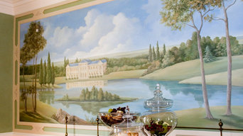 French pastoral mural