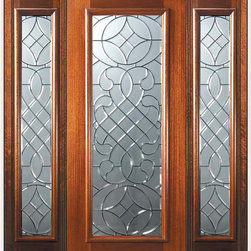 Prehung Sidelights Door 80 Wood Mahogany Savoy Full Lite Glass - Front Doors