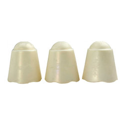 Rare Set of 3 American Steuben Art Glass Clip-On Lamp Shades - Lighting Globes And Shades