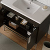 The Lockhart Bathroom Vanity, Single Sink, 36", Black, Freestanding