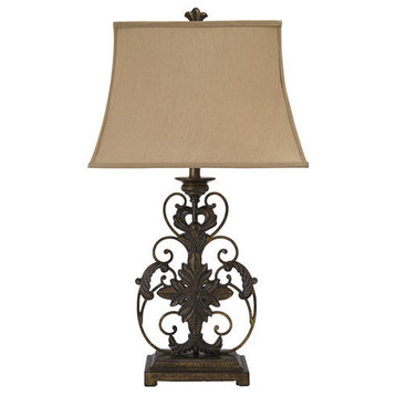 Ashley Furniture Sallee Metal Table Lamp in Gold