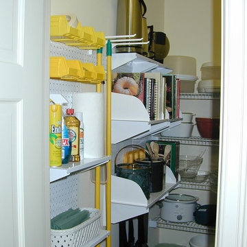 Wall Control metal pegboard tool board being used in a closest