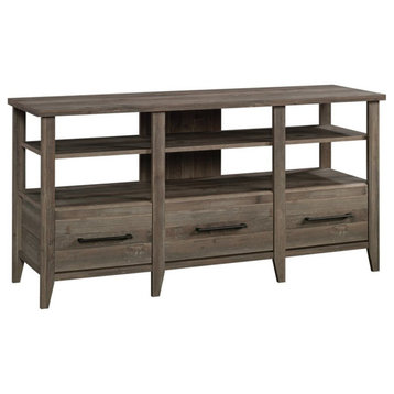 Pemberly Row Transitional Wood TV Stand for TVs up to 60" in Pine