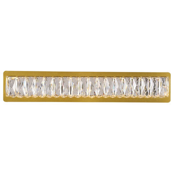 Elegant Lighting 3502W24G Monroe Integrated LED Chip, Light Gold Wall Sconce