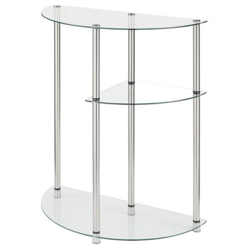 Designs2Go Classic Glass 3 Tier Display Entryway Table