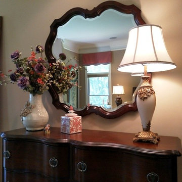 Lavender and Coral Master Bedroom