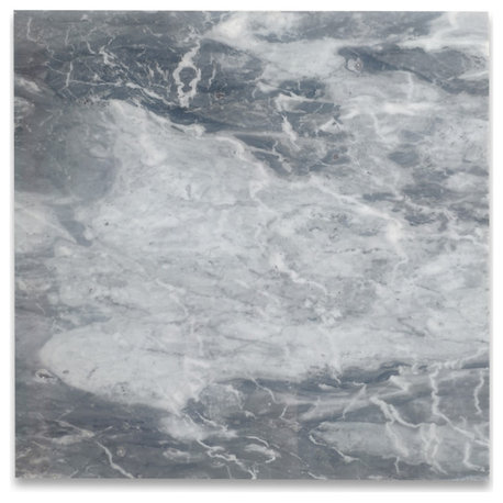 24x24 Bardiglio Gray Italian Marble Wall Floor Polished Tile, 100 sq.ft.