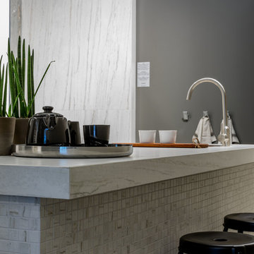 Marble look modern kitchen