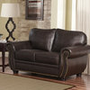 Palazzo Leather Loveseat, Brown