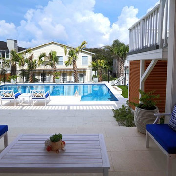 Amelia Island Coastal Contemporary Backyard