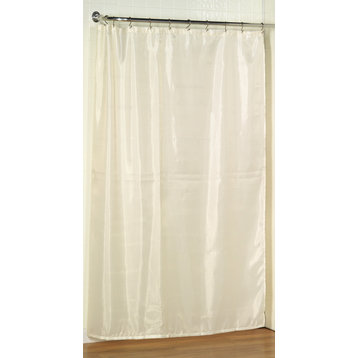 Extra Long (84'') Polyester Shower Curtain Liner in Ivory