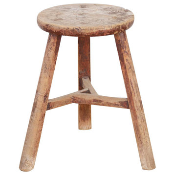 Antique Rustic Chinese Round Stool