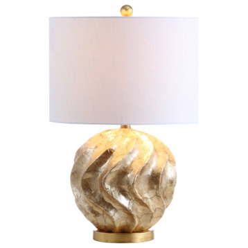 Versailles 24" Sphere Sea Shell LED Table Lamp, Brown, Gold