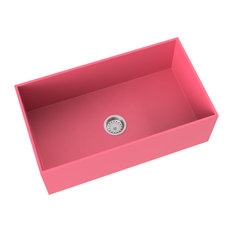 50 Most Por Contemporary Pink Kitchen Sinks For 2018 Houzz Whyte And Company Henry Single Basin Farmhouse Sink Raspberry Beret Kitchen Sinks
