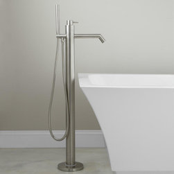 Dupage Freestanding Thermostatic Tub Faucet and Hand Shower - Brushed - Bathtub Faucets