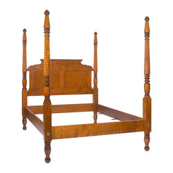 Peace Dale Tallpost Bed in Tiger Maple - Beds