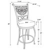 Home Square Stamped Back 30" Metal Bar Stool in Bronze - Set of 2