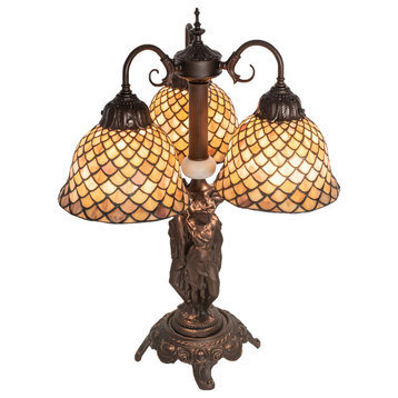 23 High Tiffany Fishscale 3 Light Table Lamp