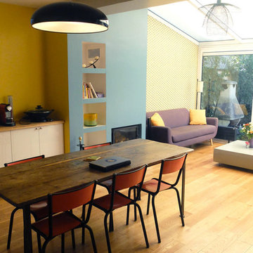 Conseil couleur et matériaux - Maison familiale de 3 étages à Saint-Ouen