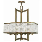 Livex Lighting - Livex Lighting 50576-64 Grammercy - 6 Light Chandelier in Grammercy Style - 26 I - Crystal strands strung in a decorative shade desigGrammercy 6 Light Ch Hand Painted PalaciaUL: Suitable for damp locations Energy Star Qualified: n/a ADA Certified: n/a  *Number of Lights: 6-*Wattage:60w Candelabra Base bulb(s) *Bulb Included:No *Bulb Type:Candelabra Base *Finish Type:Hand Painted Palacial Bronze
