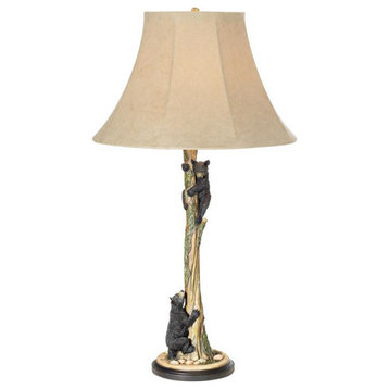 Pacific Coast Lighting Climbing Bears 27.5" Resin Table Lamp in Multi-Color