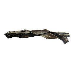 Inviting Home Inc. - Leafy Twig Pull, Right, Antique-Style Brass - Cabinet And Drawer Handle Pulls