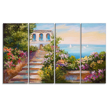 "House Near the Sea" Landscape Canvas Artwork