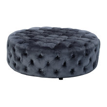 Boudoir velvet ottoman